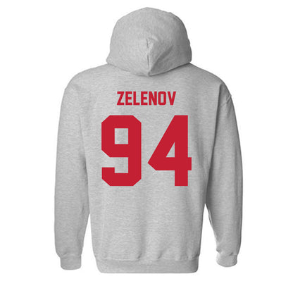Wisconsin - NCAA Men's Ice Hockey : Vasily Zelenov - Classic Shersey Hooded Sweatshirt-1