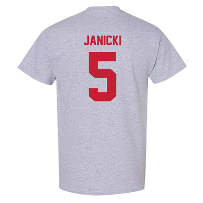 Wisconsin - NCAA Men's Basketball : Jack Janicki - Classic Shersey T-Shirt-1