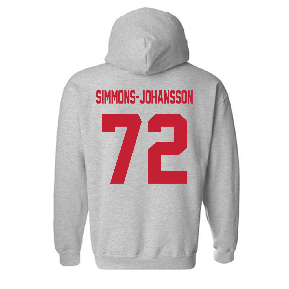 Wisconsin - NCAA Football : Lucas Simmons-Johansson - Classic Shersey Hooded Sweatshirt-1