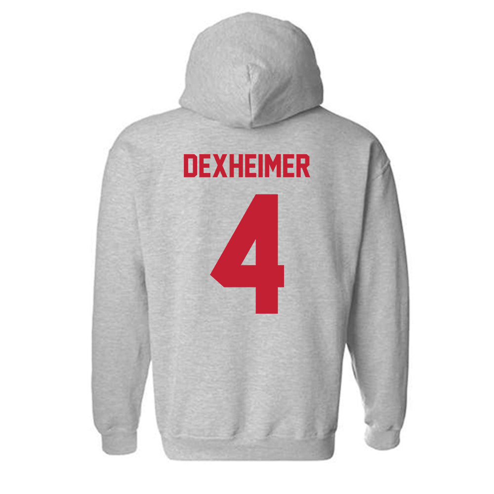 Wisconsin - NCAA Men's Ice Hockey : Ben Dexheimer - Classic Shersey Hooded Sweatshirt-1