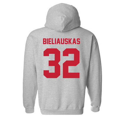 Wisconsin - NCAA Men's Basketball : Aleksas Bieliauskas - Classic Shersey Hooded Sweatshirt-1