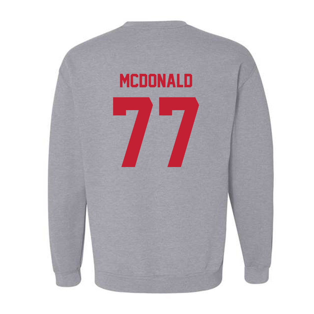 Wisconsin - NCAA Football : Will McDonald - Classic Shersey Crewneck Sweatshirt-1
