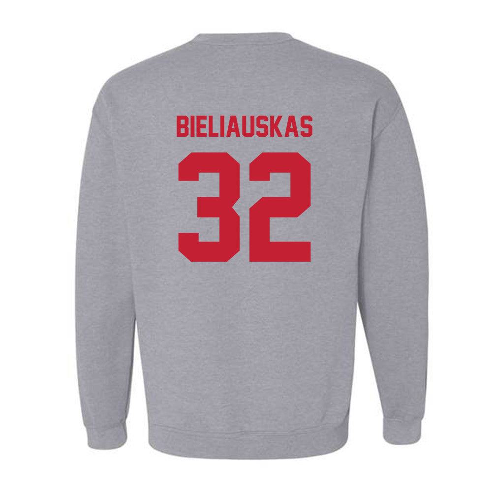 Wisconsin - NCAA Men's Basketball : Aleksas Bieliauskas - Classic Shersey Crewneck Sweatshirt-1