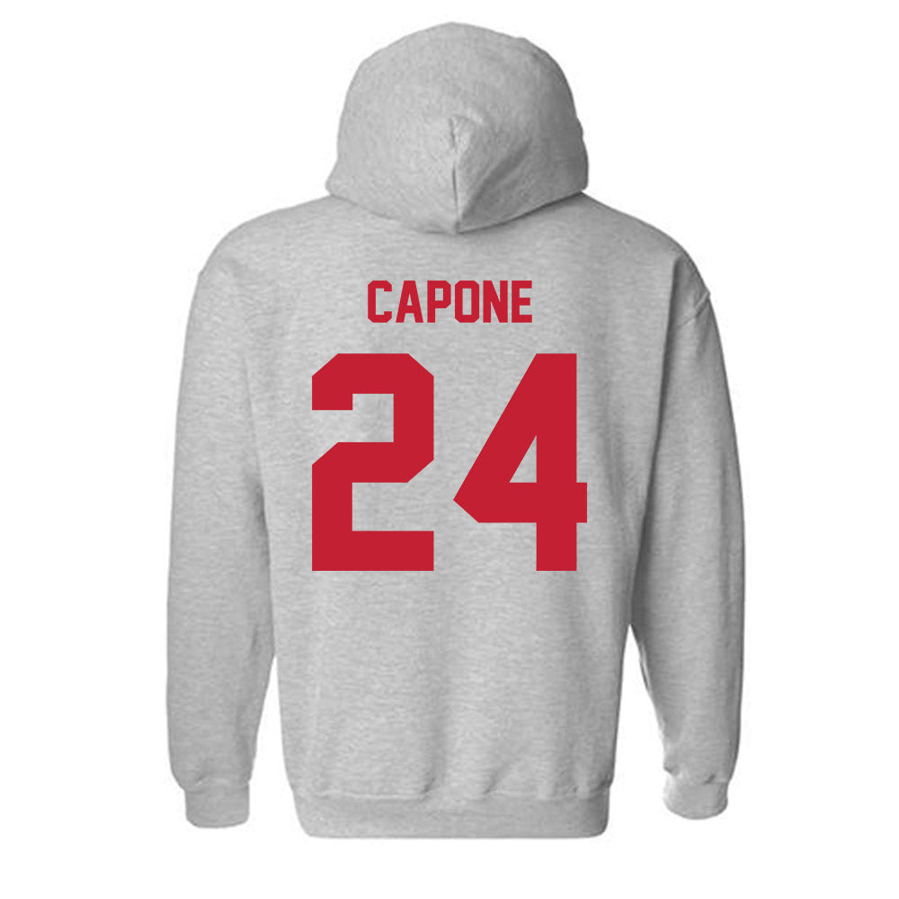 Wisconsin - NCAA Men's Soccer : Caleb Capone - Classic Shersey Hooded Sweatshirt-1