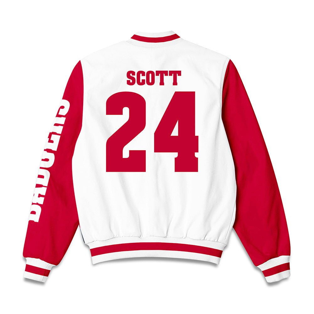 Wisconsin - NCAA Football : Jaimier Scott - Bomber Jacket-1
