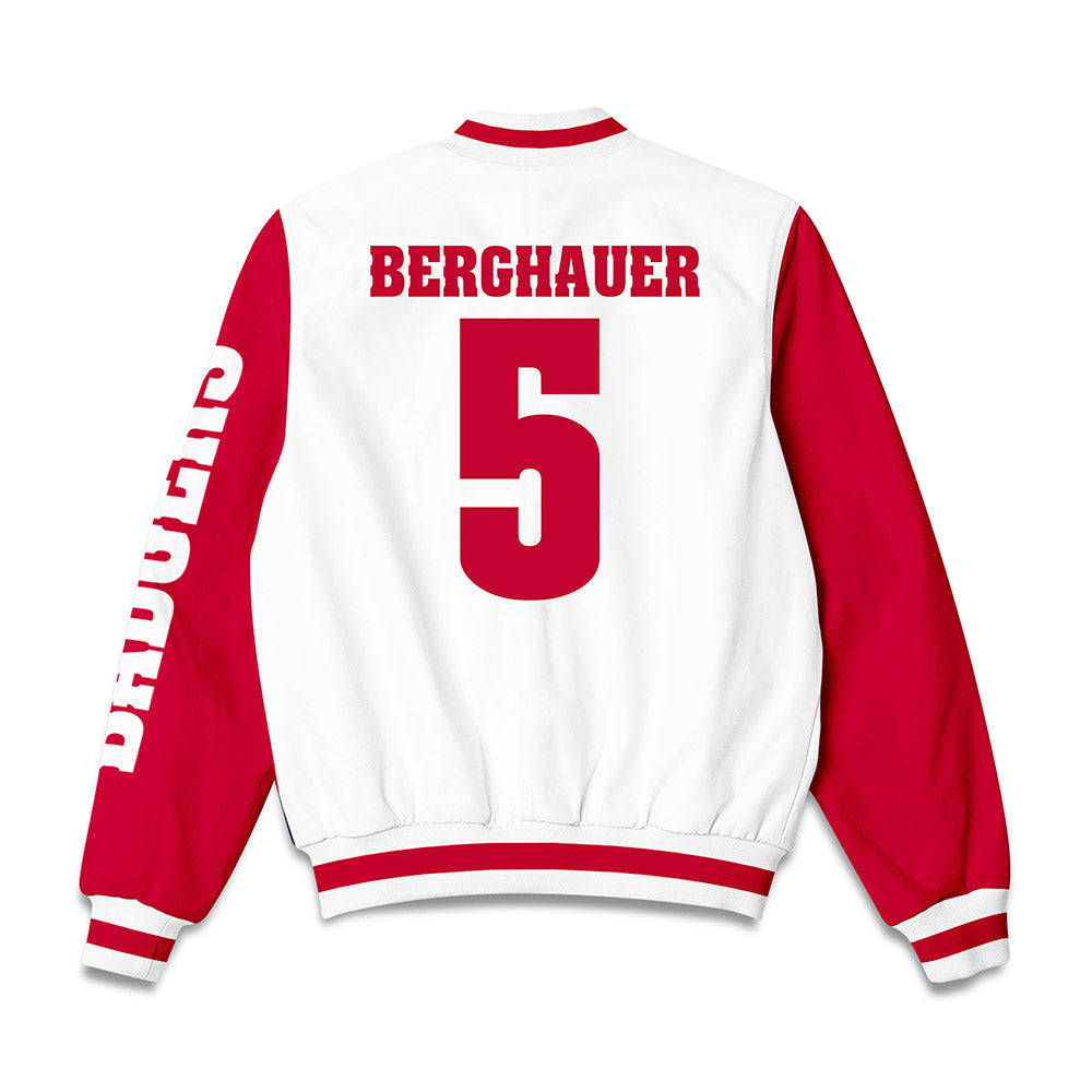 Wisconsin - NCAA Men's Soccer : Ryan Berghauer - Bomber Jacket-1