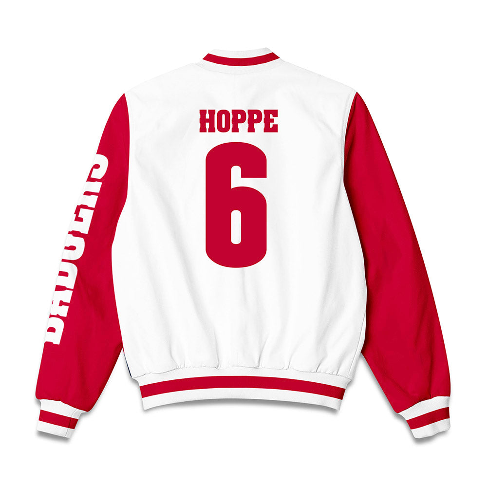 Wisconsin - NCAA Women's Volleyball : Isabelle Hoppe - Bomber Jacket-1