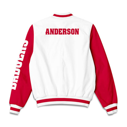 Wisconsin - NCAA Football : Jacob Anderson - Bomber Jacket-1