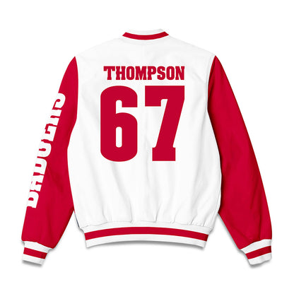 Wisconsin - NCAA Women's Volleyball : Halle Thompson - Bomber Jacket-1