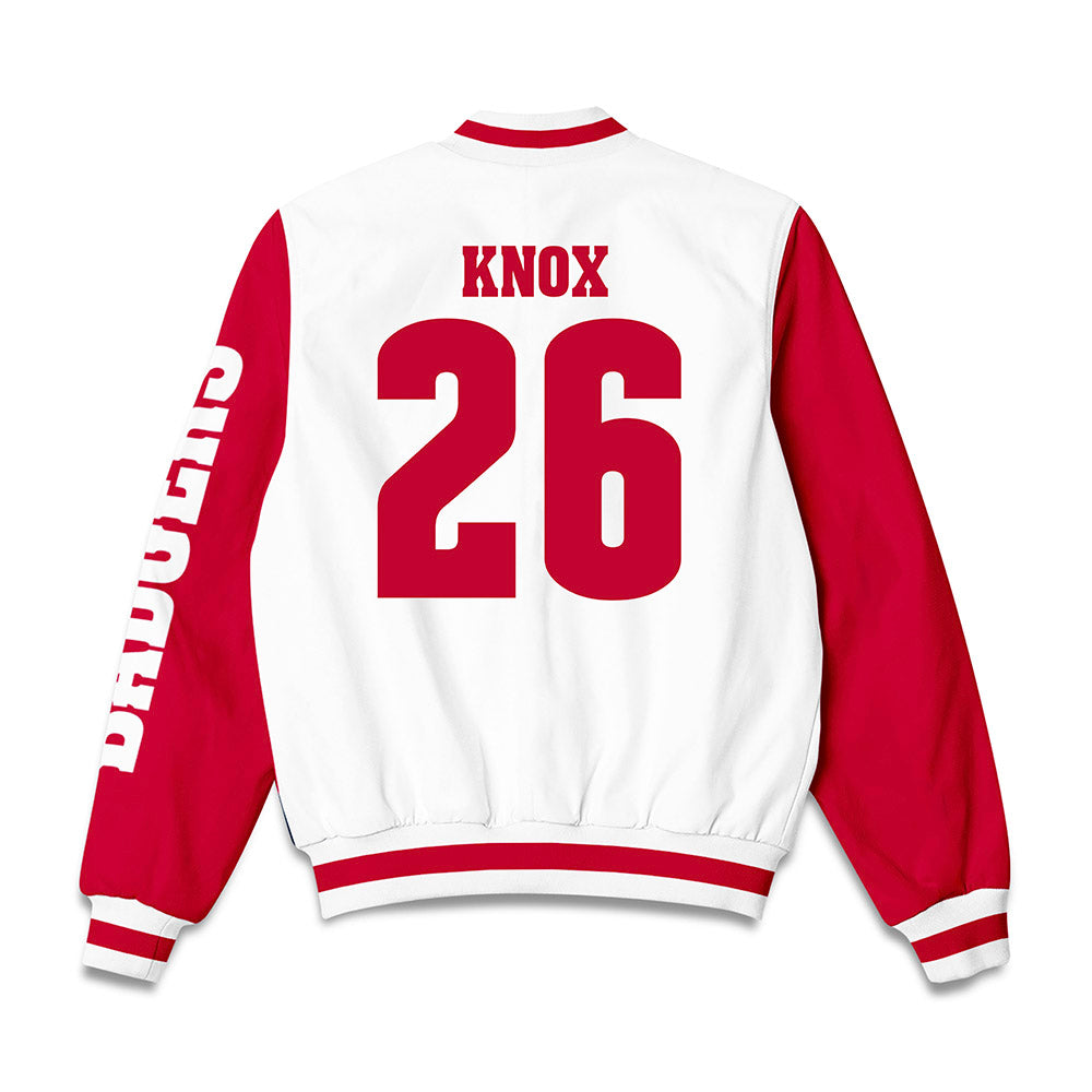 Wisconsin - NCAA Men's Ice Hockey : Weston Knox - Bomber Jacket-1