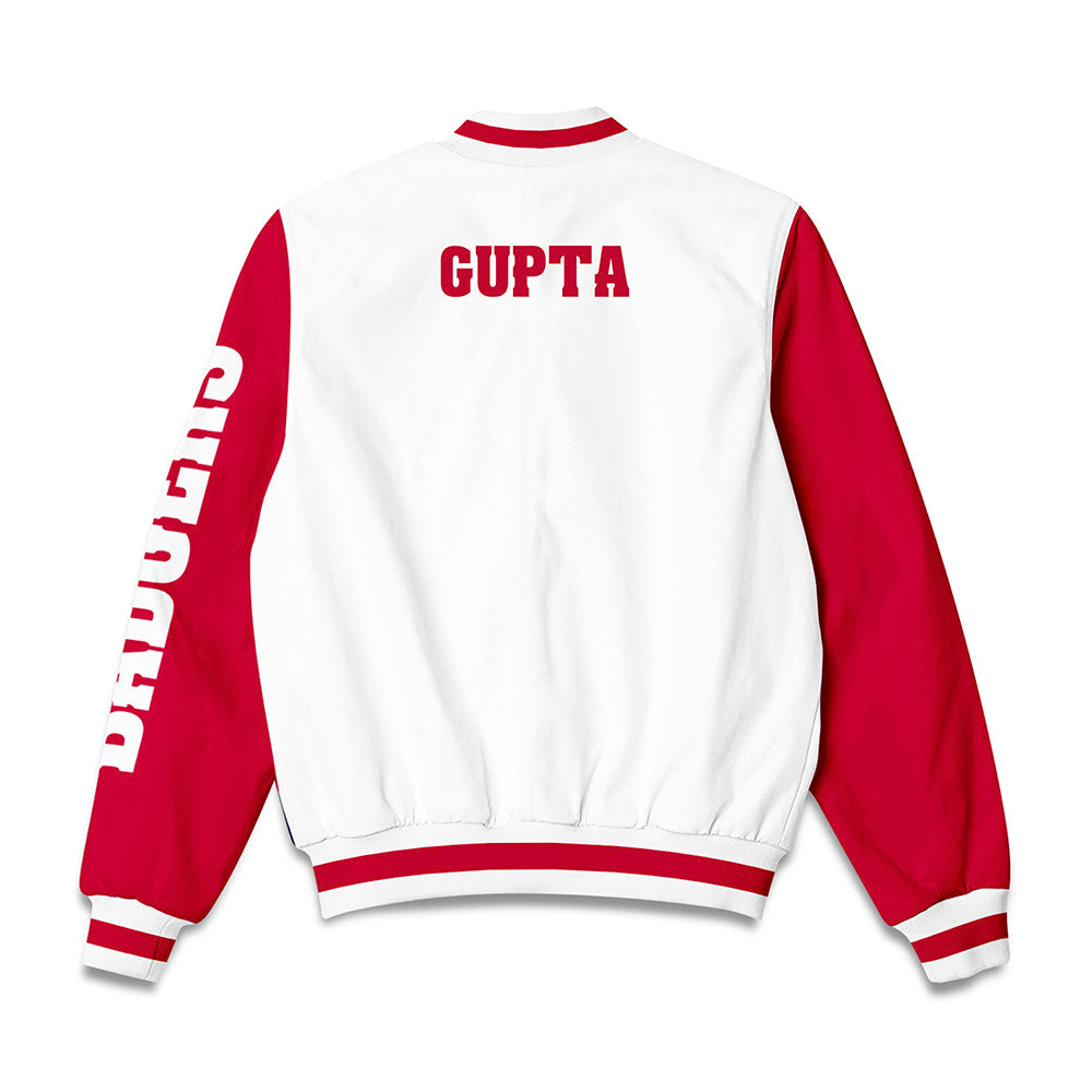 Wisconsin - NCAA Men's Rowing : Raul Gupta - Bomber Jacket-1