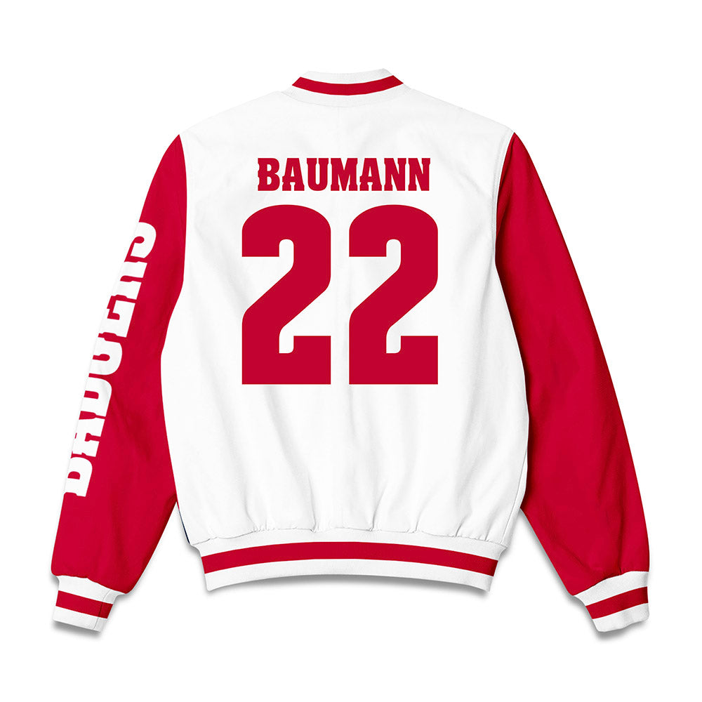 Wisconsin - NCAA Women's Soccer : Jenna Baumann - Bomber Jacket-1