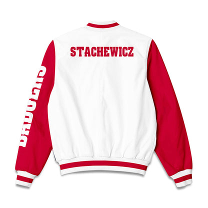 Wisconsin - NCAA Men's Cross Country : Bryce Stachewicz - Bomber Jacket-1