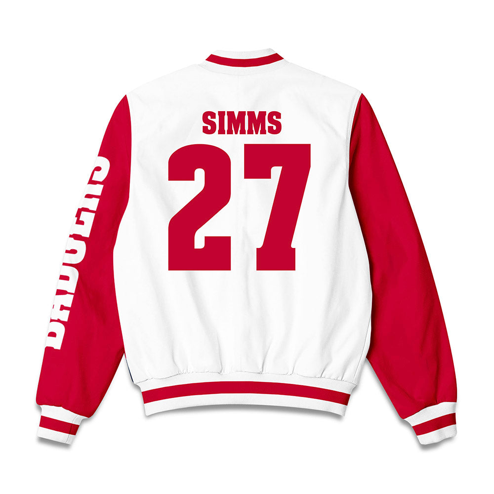 Wisconsin - NCAA Women's Ice Hockey : Kirsten Simms - Bomber Jacket-1