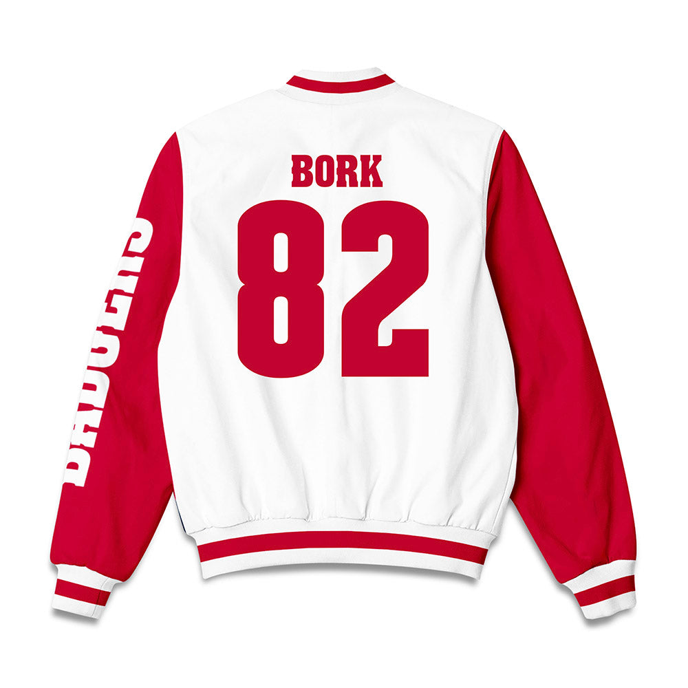 Wisconsin - NCAA Football : Emmett Bork - Bomber Jacket-1