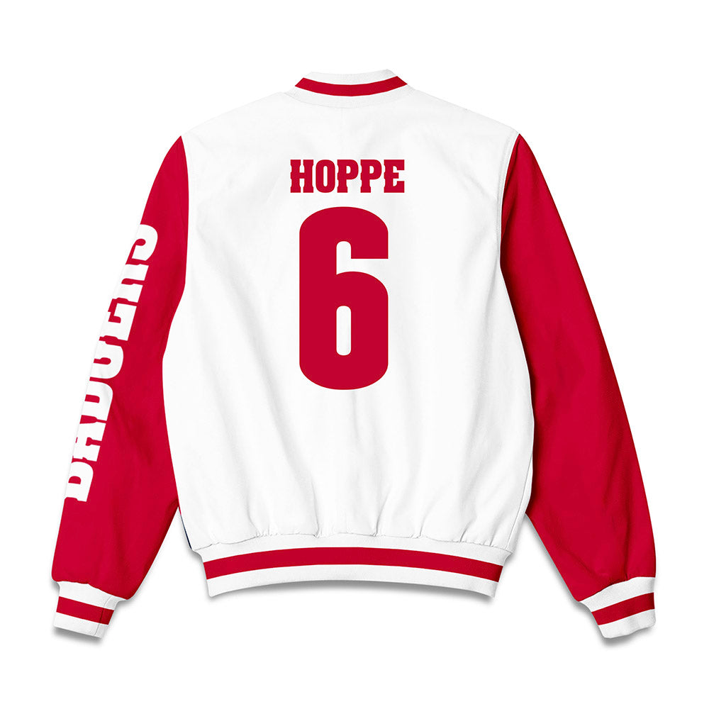 Wisconsin - NCAA Women's Volleyball : Isabelle Hoppe - Bomber Jacket-1
