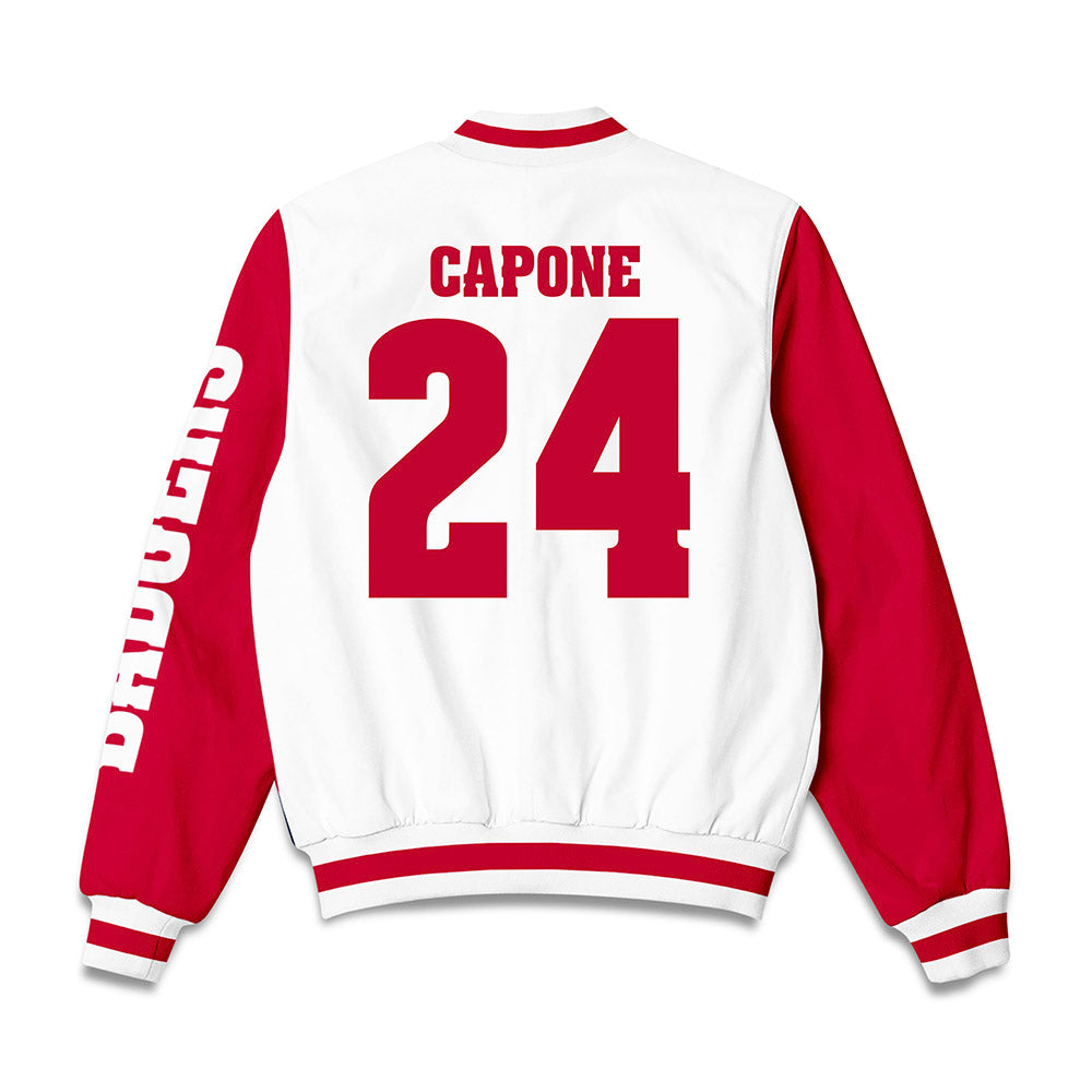 Wisconsin - NCAA Men's Soccer : Caleb Capone - Bomber Jacket-1