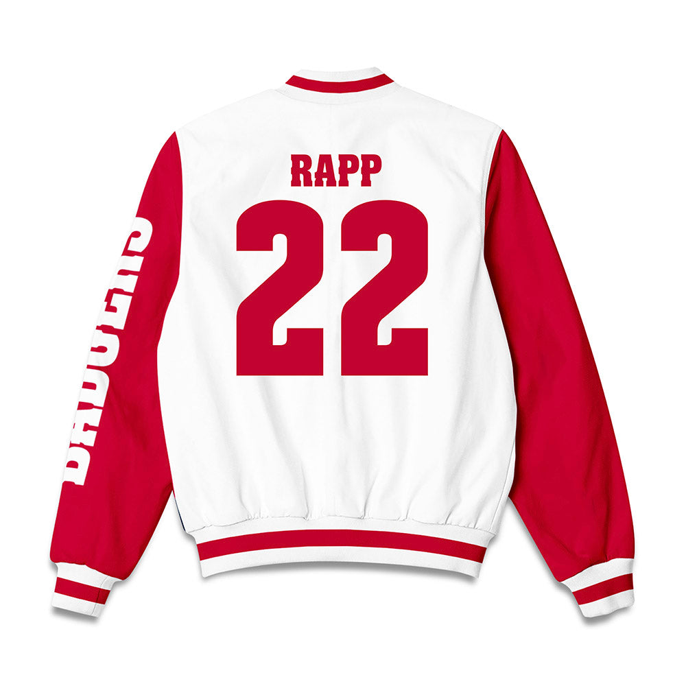 Wisconsin - NCAA Men's Basketball : Austin Rapp - Bomber Jacket-1