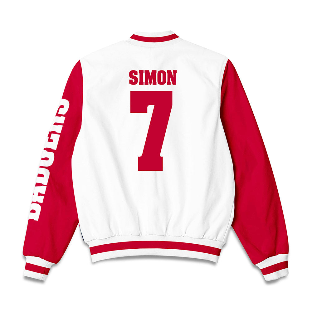 Wisconsin - NCAA Women's Volleyball : Kristen Simon - Bomber Jacket-1