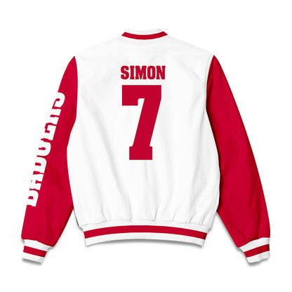 Wisconsin - NCAA Women's Volleyball : Kristen Simon - Bomber Jacket-1