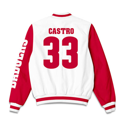 Wisconsin - NCAA Men's Ice Hockey : Anton castro - Bomber Jacket-1