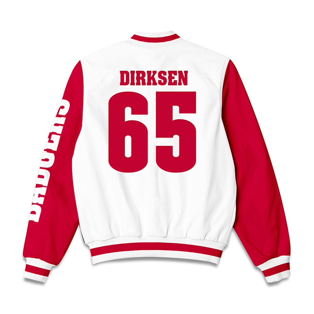 Wisconsin - NCAA Football : Aiden Dirksen - Bomber Jacket-1