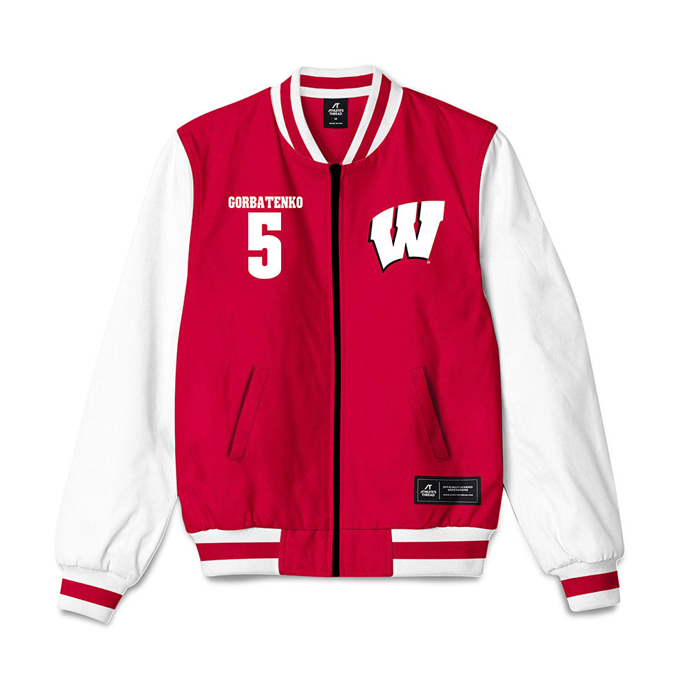 Wisconsin - NCAA Women's Ice Hockey : Rachel Gorbatenko - Bomber Jacket-0