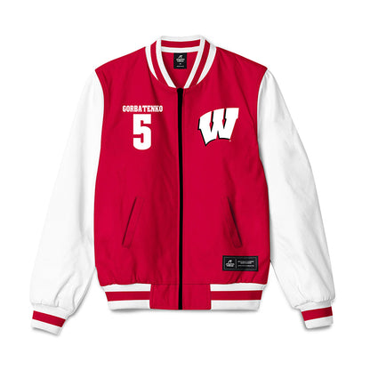 Wisconsin - NCAA Women's Ice Hockey : Rachel Gorbatenko - Bomber Jacket-0