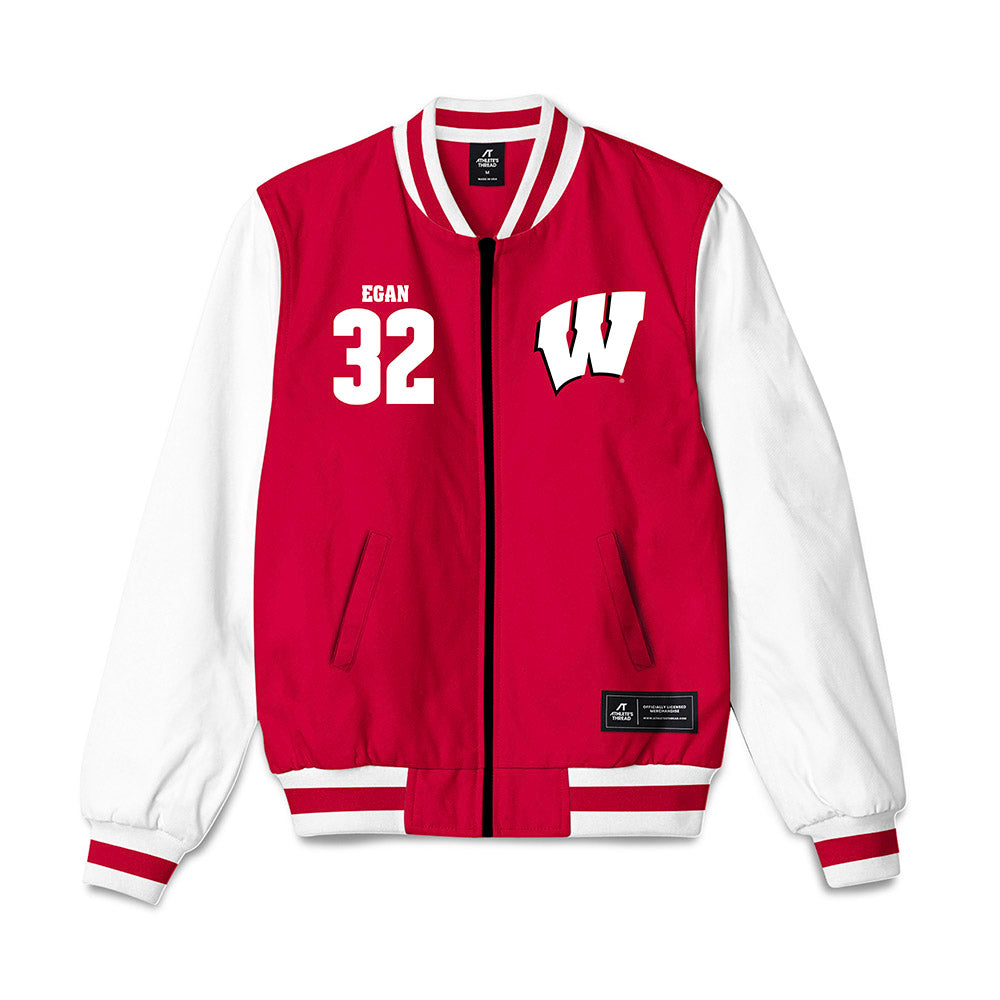 Wisconsin - NCAA Women's Volleyball : Grace Egan - Bomber Jacket-0