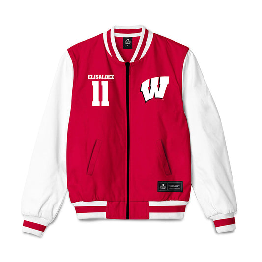 Wisconsin - NCAA Women's Basketball : Caia Elisaldez - Bomber Jacket-0