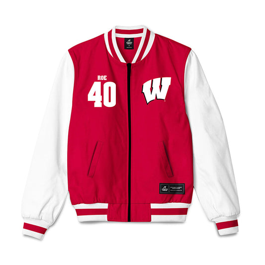 Wisconsin - NCAA Football : James Roe - Bomber Jacket-0