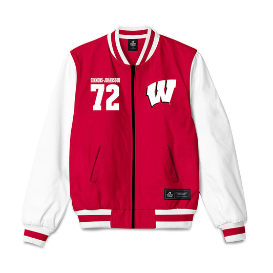 Wisconsin - NCAA Football : Lucas Simmons-Johansson - Bomber Jacket-0