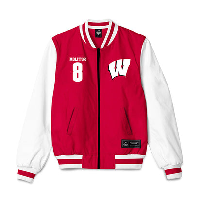 Wisconsin - NCAA Softball : Kylee Molitor - Bomber Jacket-0