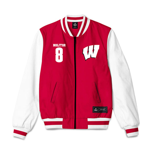 Wisconsin - NCAA Softball : Kylee Molitor - Bomber Jacket-0