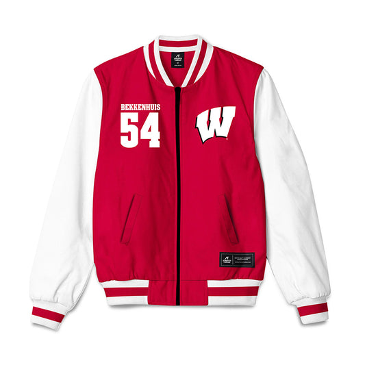 Wisconsin - NCAA Football : Brady Bekkenhuis - Bomber Jacket-0