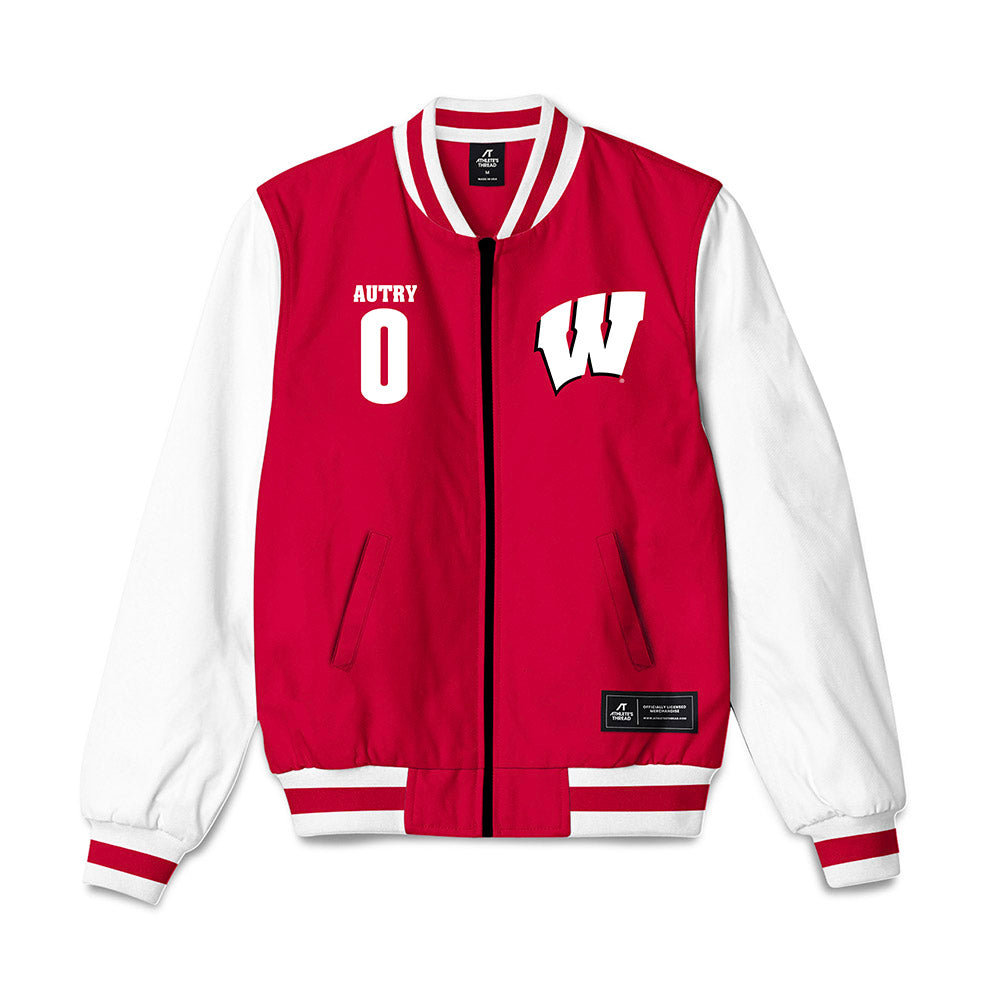Wisconsin - NCAA Men's Basketball : Trey Autry - Bomber Jacket-0