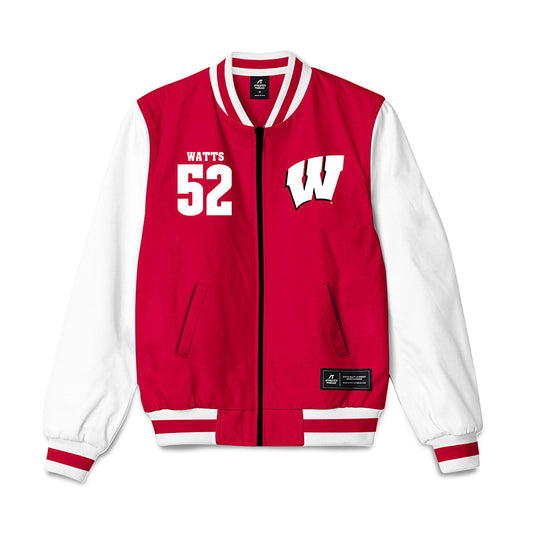 Wisconsin - NCAA Football : Hardy Watts - Bomber Jacket-0