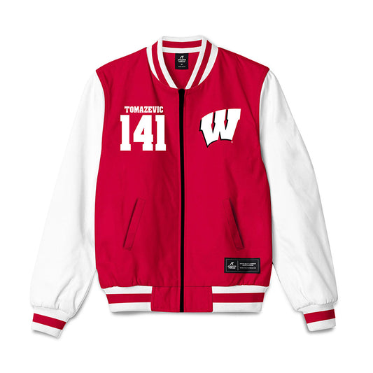 Wisconsin - NCAA Wrestling : Peter Tomazevic - Bomber Jacket-0