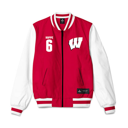 Wisconsin - NCAA Women's Volleyball : Isabelle Hoppe - Bomber Jacket-0