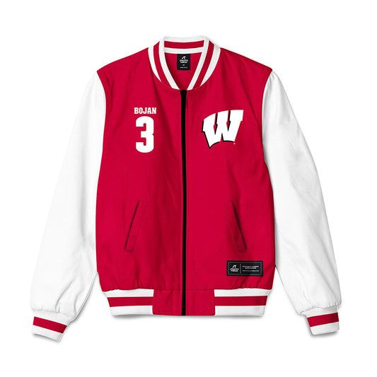 Wisconsin - NCAA Softball : Emily Bojan - Bomber Jacket-0