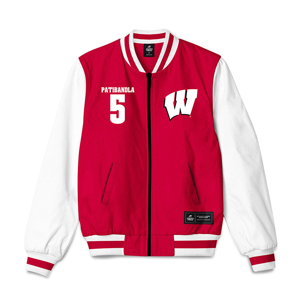 Wisconsin - NCAA Women's Basketball : Leena Patibandla - Bomber Jacket-0