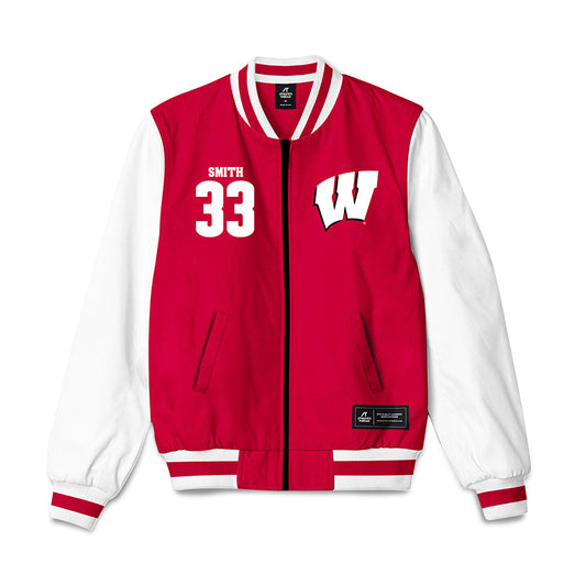 Wisconsin - NCAA Men's Soccer : Charlie Smith - Bomber Jacket-0