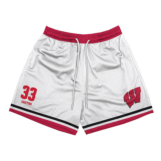 Wisconsin - NCAA Men's Ice Hockey : Anton castro - Shorts-0