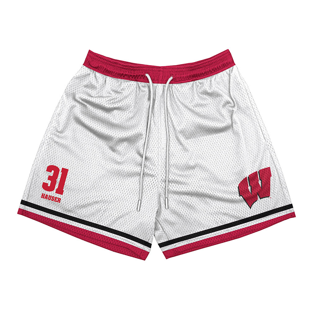 Wisconsin - NCAA Men's Ice Hockey : Daniel Hauser - Shorts-0