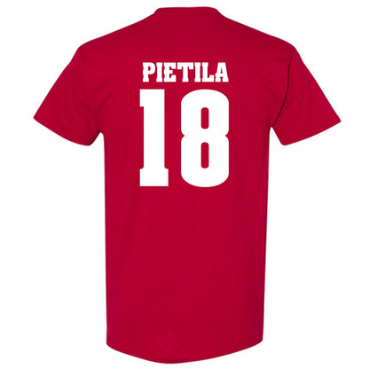 Wisconsin - NCAA Men's Ice Hockey : Adam Pietila - Classic Shersey T-Shirt-1