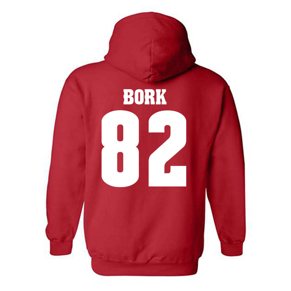 Wisconsin - NCAA Football : Emmett Bork - Classic Shersey Hooded Sweatshirt-1