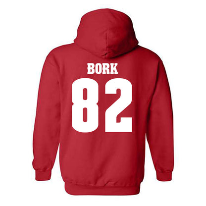 Wisconsin - NCAA Football : Emmett Bork - Classic Shersey Hooded Sweatshirt-1