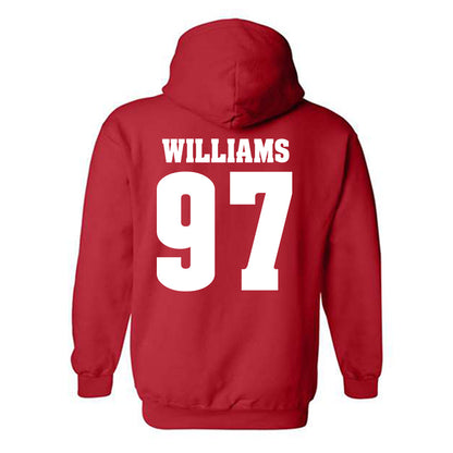 Wisconsin - NCAA Football : jaylen williams - Classic Shersey Hooded Sweatshirt-1