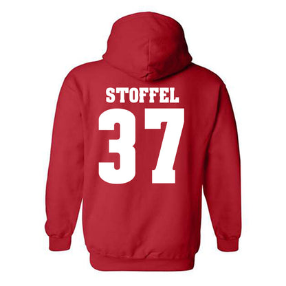 Wisconsin - NCAA Football : Treve Stoffel - Classic Shersey Hooded Sweatshirt-1