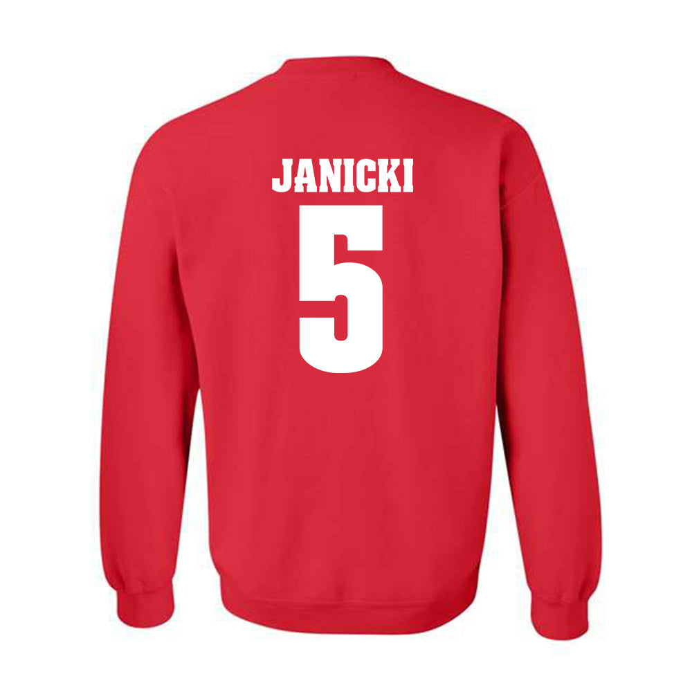 Wisconsin - NCAA Men's Basketball : Jack Janicki - Classic Shersey Crewneck Sweatshirt-1
